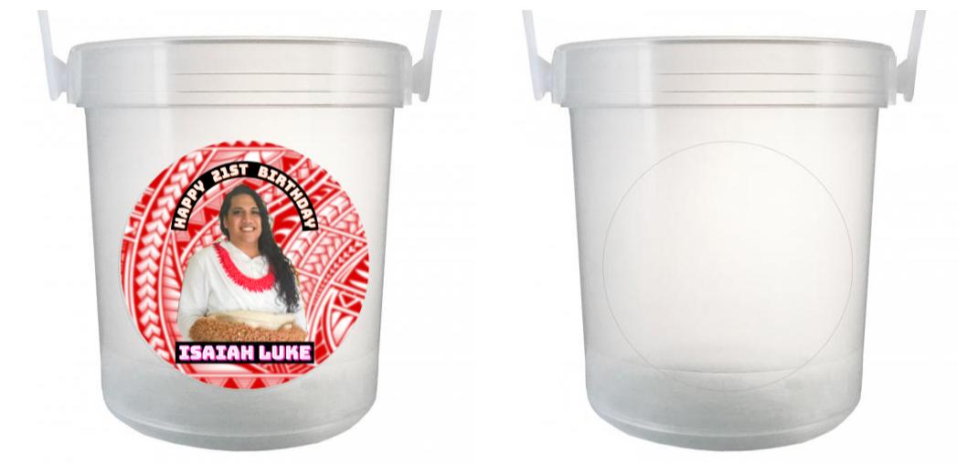 32 oz Plastic Rum Buckets with Custom Sticker - Bulk Party Cups for Cocktails, Margaritas & Tropical Drinks - Perfect for Beach Parties, Luaus & Summer Gatherings