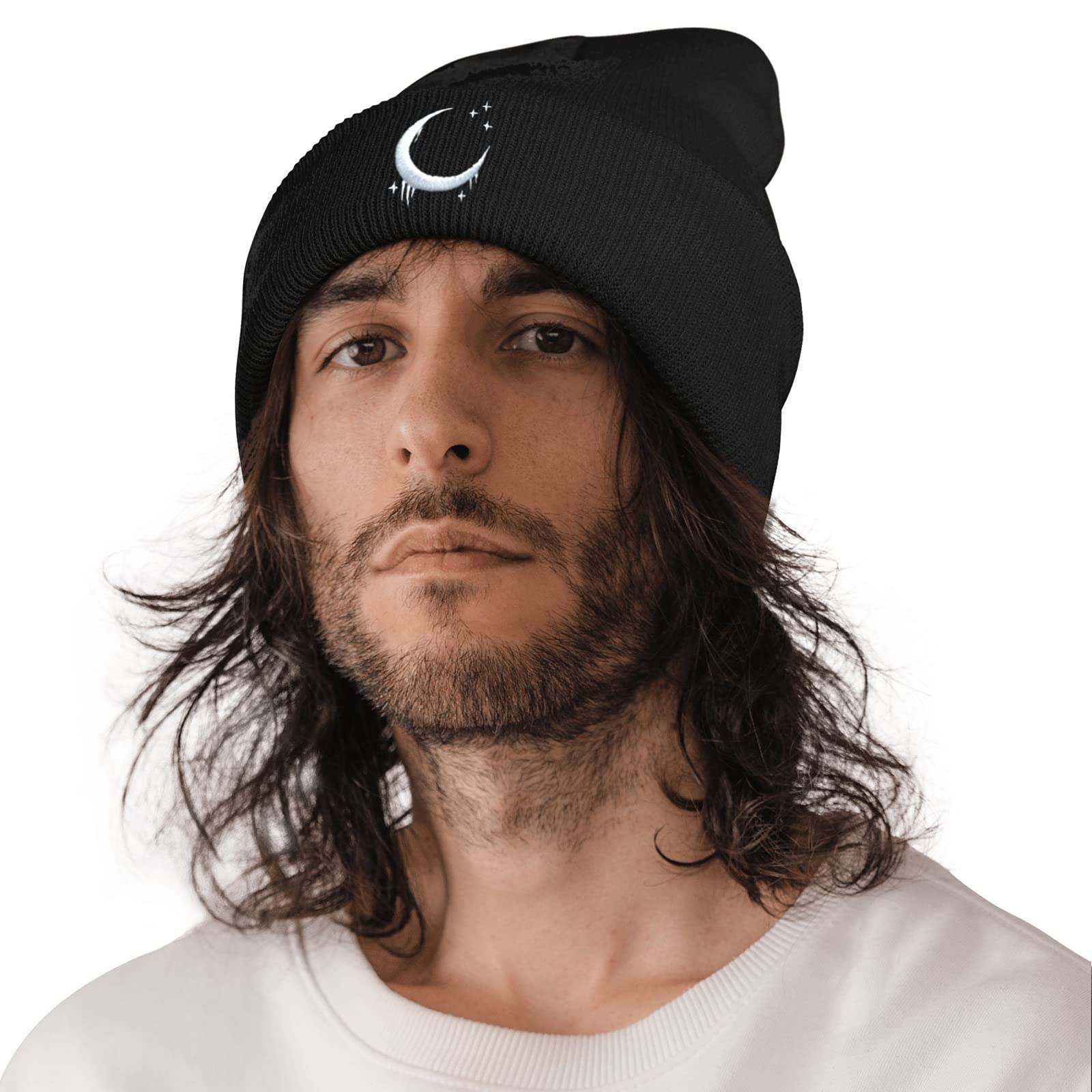 Gothic Embroidered Skull Beanie for Men & Women - Warm Winter Knit Hat with Unique Skull Design - Perfect for Cold Weather, Outdoor Activities & Street Fashion