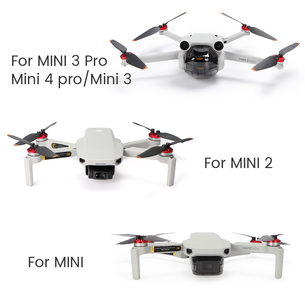 DJI Mini 4 Pro/Mini 3/Mini 3 Pro/Mavic Mini/Mini 2/Mini SE Waterproof Dustproof Aluminum Motor Cover Cap - Drone Accessories for Outdoor Flight Protection
