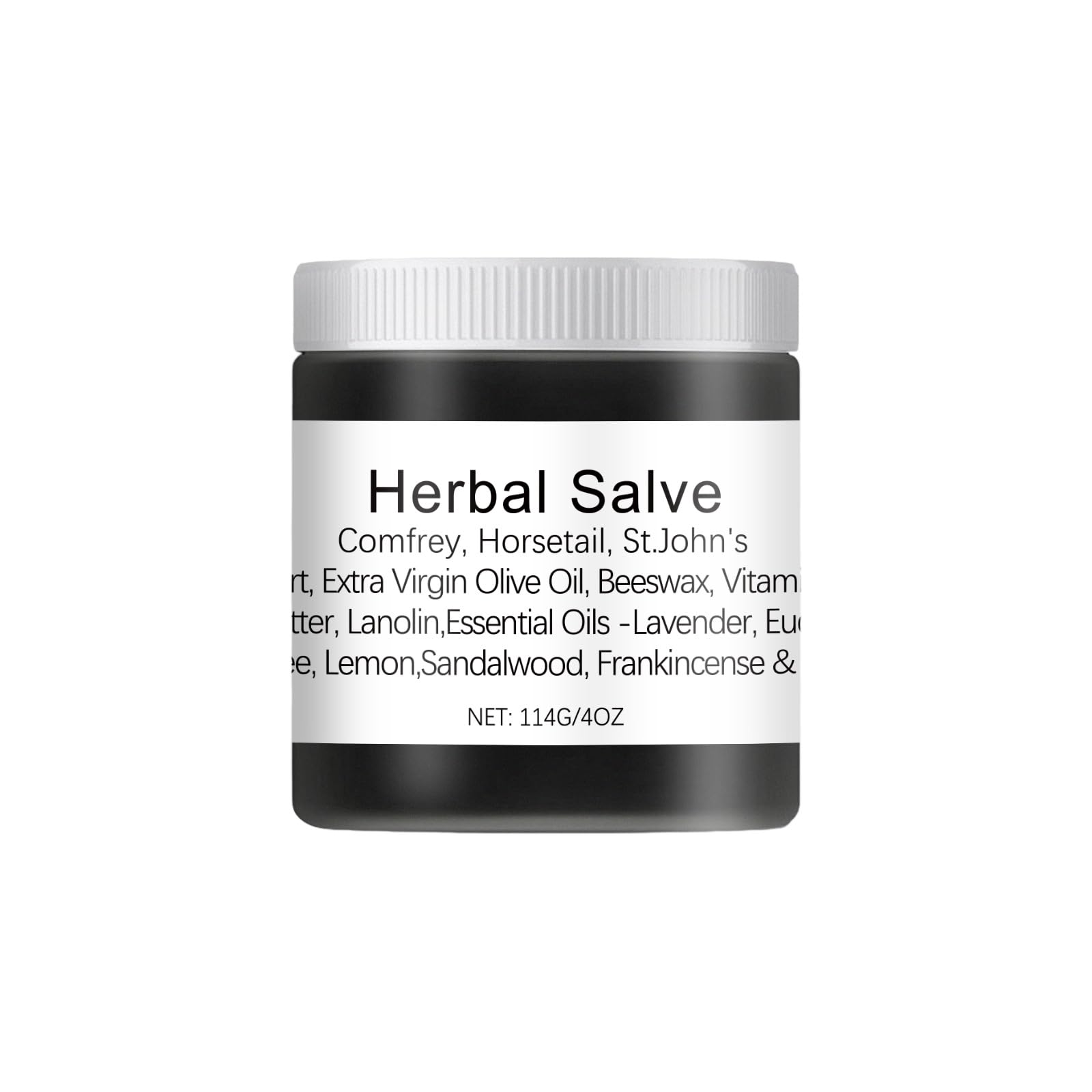 Organic Herbal Salve 4oz - All-Natural Comfrey Healing Balm for Skin Repair, Moisturizing & Pain Relief | Perfect for Dry Skin, Minor Cuts, Burns & Muscle Soreness