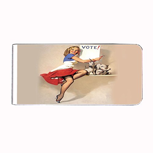 Vintage Retro Sexy Bridesmaid Party Money Clip - Rectangle Pin Up Girl Design - Perfect for Bachelorette Parties, Bridal Showers & 1920s Themed Events - 187