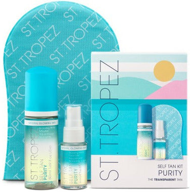 St. Tropez Self Tan Purity Mini Kit - Natural Looking Fake Tan for Face & Body | Perfect for Travel, Vacation & Everyday Glow