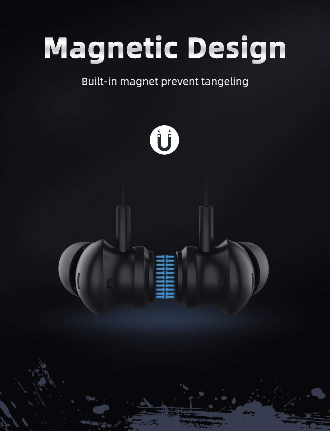 Bluedio Li Wired Earbuds with Microphone - Noise Isolating In-Ear Headphones with 3.5mm Y-Splitter for PC, Laptop, Gaming & Online Meetings - Perfect for Work, Study & Commuting