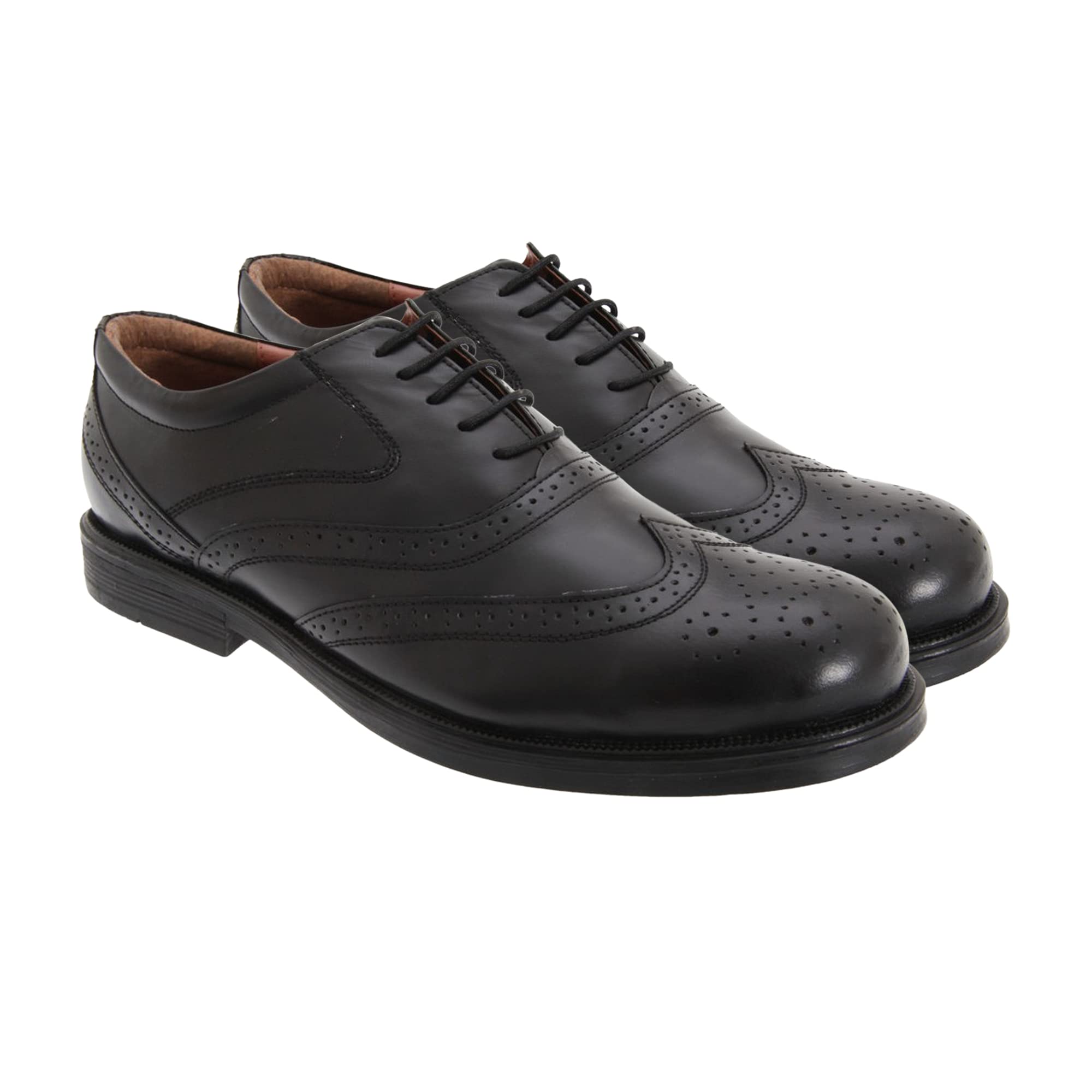 Men's Scimitar Wing Cap Brogue Oxford Shoes - Classic Formal & Business Dress Shoes for Weddings, Office & Special Occasions