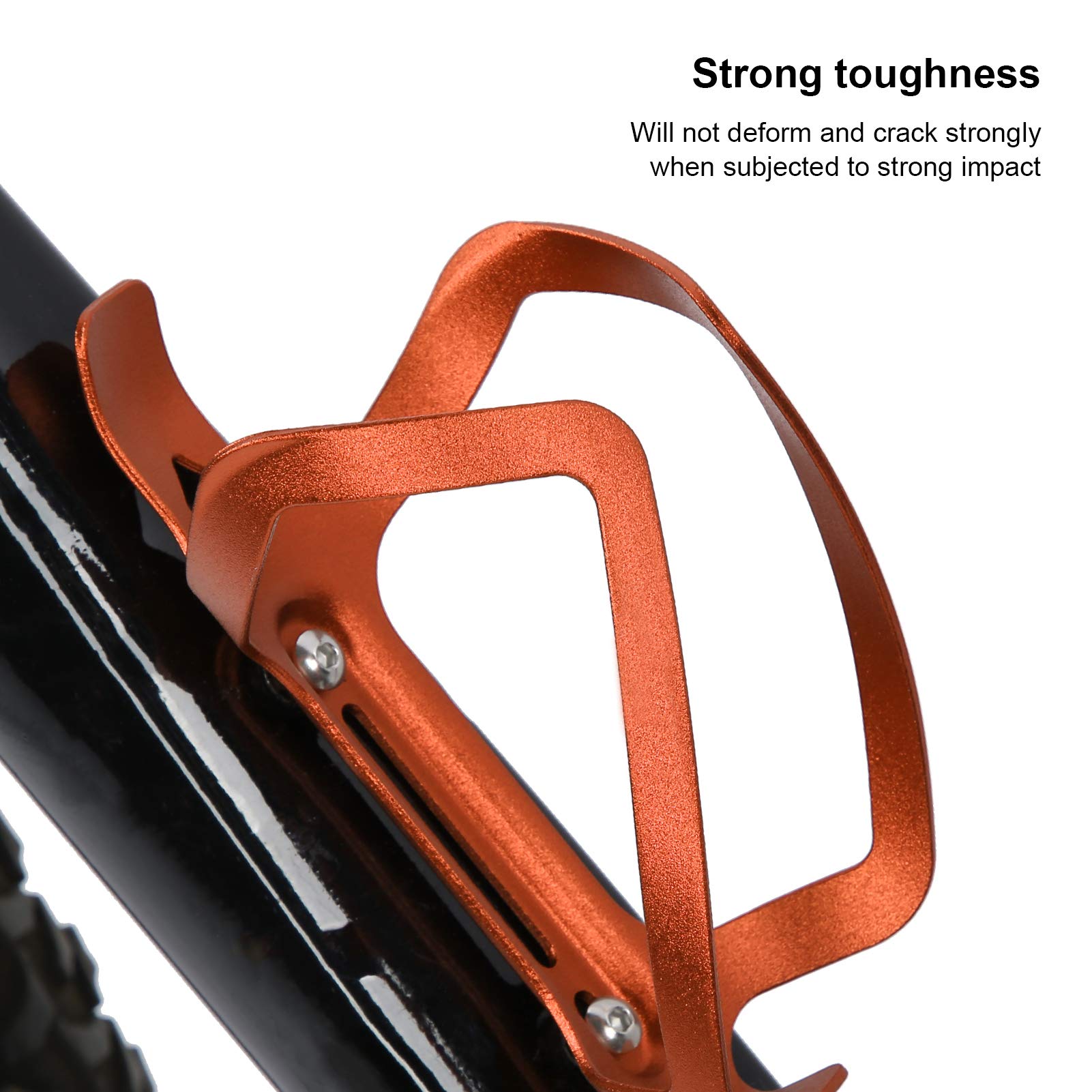 Dilwe Metal Water Bottle Holder - Bike Bottle Cage Mount for Mountain & Road Bikes - Secure Orange Bicycle Drink Rack - Perfect for Cycling, Commuting & Outdoor Adventures