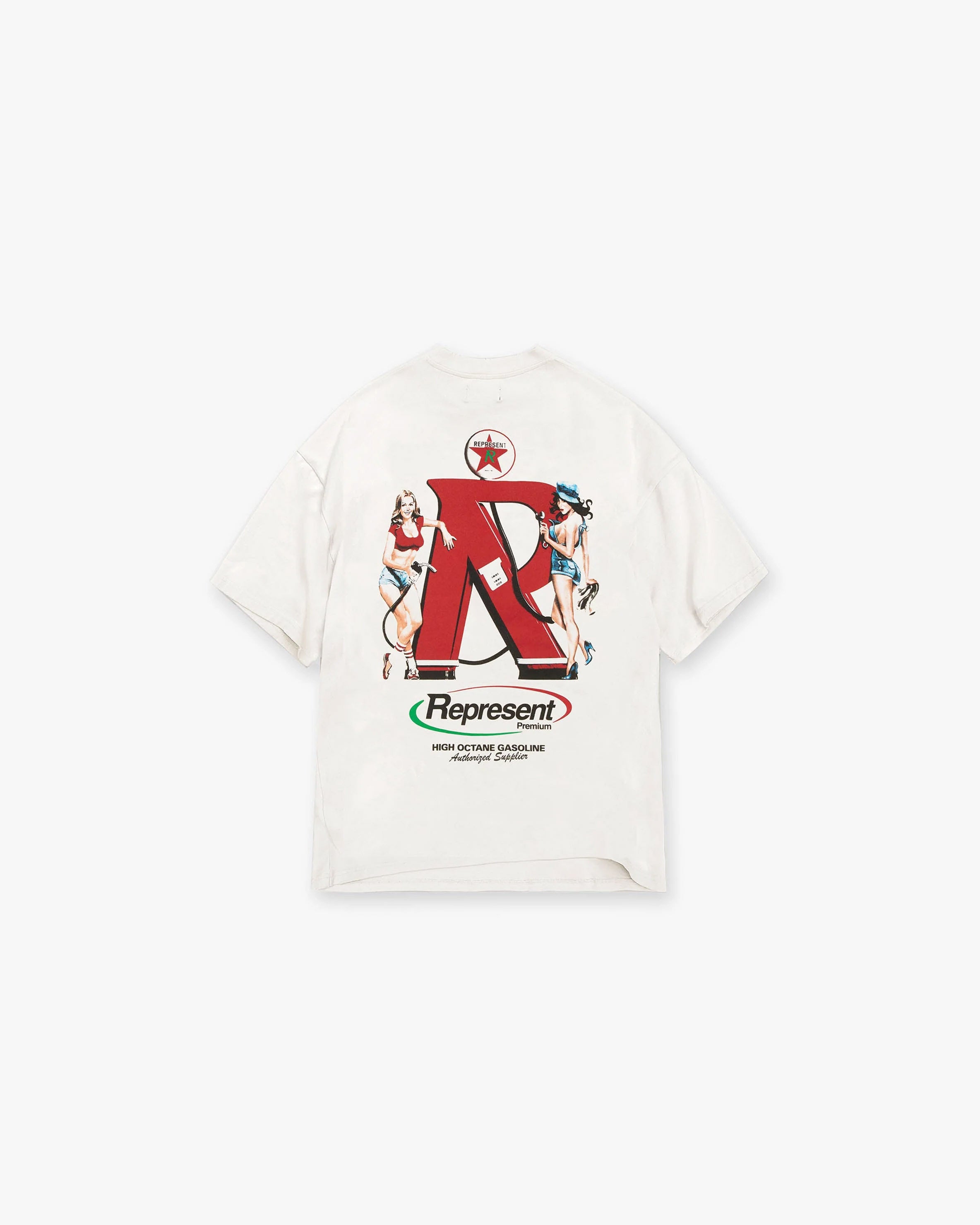 Premium Represent T-Shirt - Flat White | Soft Cotton Unisex Tee for Casual Wear & Street Style