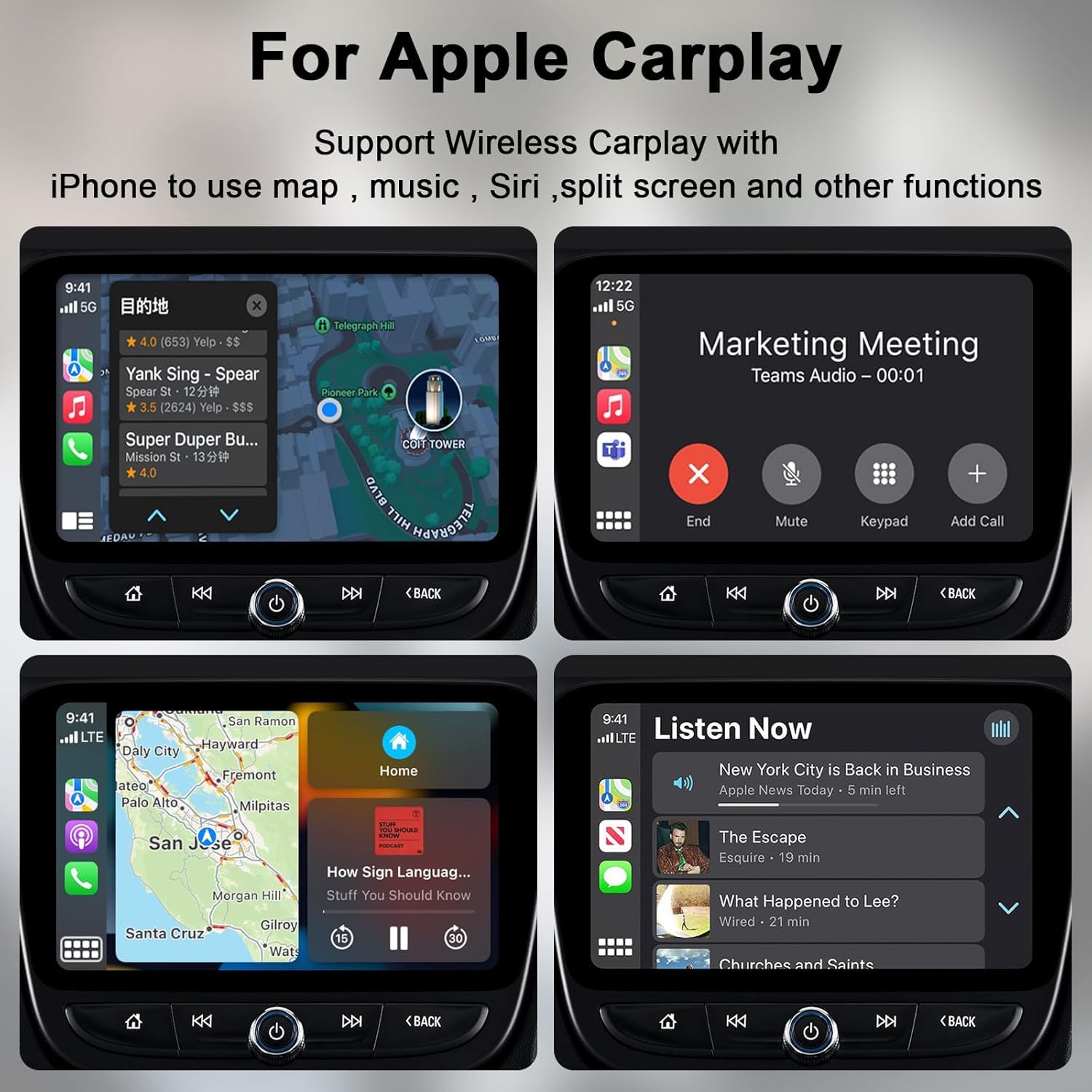 Wireless CarPlay Adapter for iPhone - Convert Wired to Wireless CarPlay, Plug & Play, Fast & Stable Bluetooth Connection - Compatible with Apple iPhone iOS 10+ & Most Cars (0.9x2.34 inches) - Perfect for Hands-Free Driving, Music Streaming & GPS Navigation