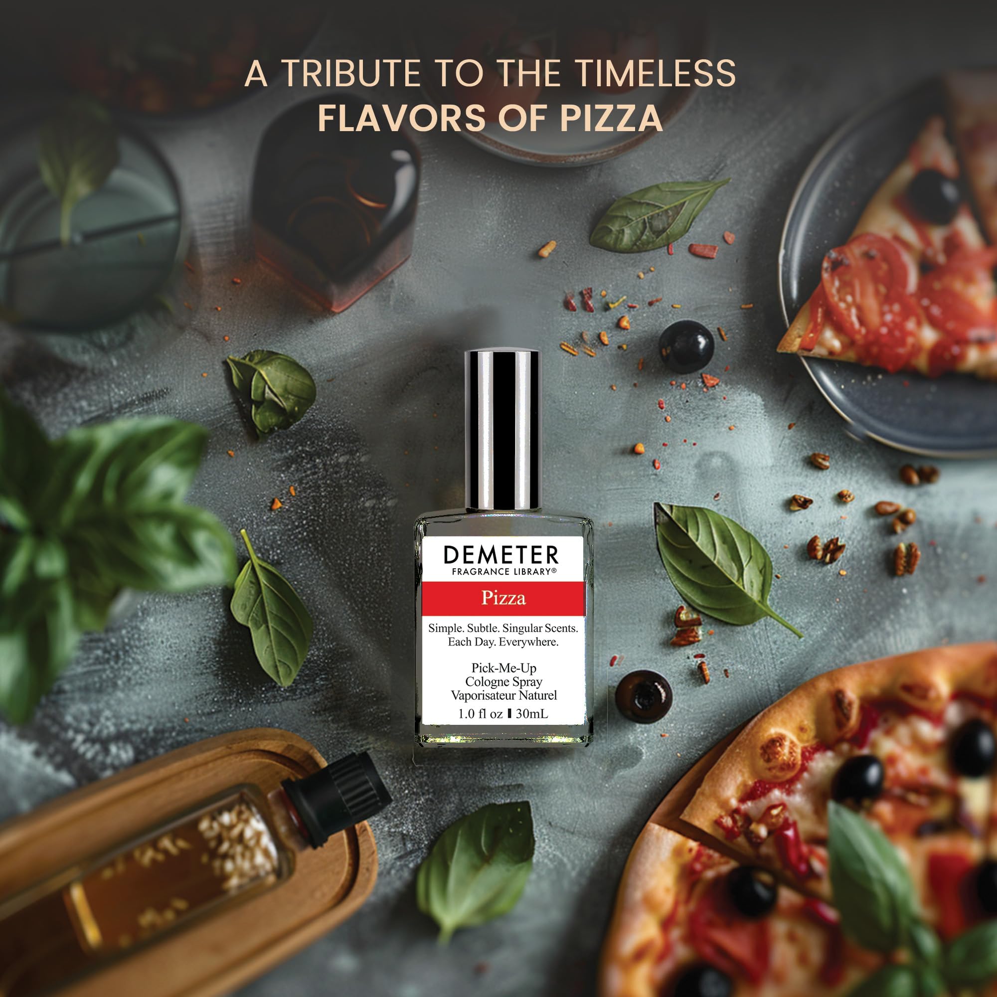 DEMETER Pizza 1 oz Cologne Spray - Unisex Fragrance for Women & Men | Gourmet Scent for Pizza Lovers, Fun Gift for Foodies, Unique Perfume for Casual Wear