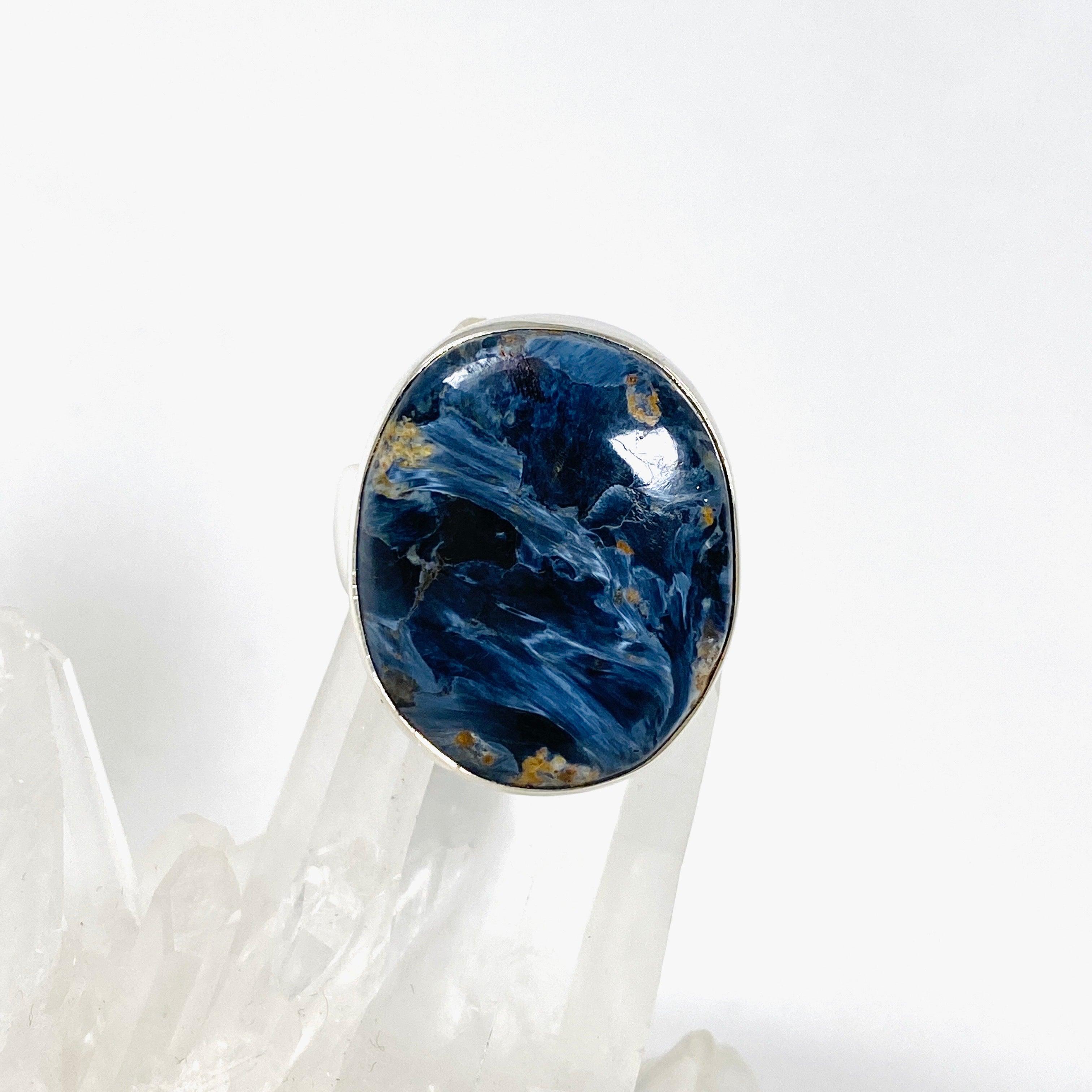 Pietersite Oval Ring Size 9.5 KRGJ2758 - Elegant Gemstone Jewelry for Women, Perfect for Weddings, Parties & Special Occasions
