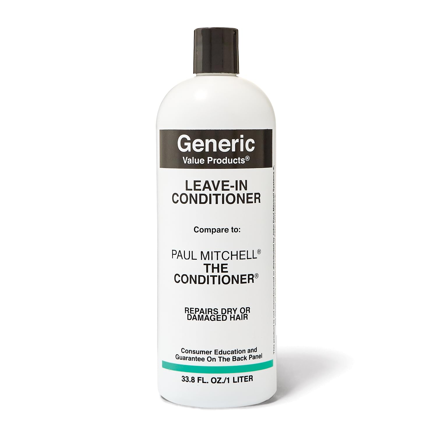 Generic Value Products Sulfate & Paraben Free Leave-In Conditioner - 33.8 Oz for Smooth, Detangled Hair with Moisture & Shine Boost | Gluten Free Hair Treatment for Dry, Frizzy & Unruly Hair | Perfect for Daily Use, Styling & Heat Protection