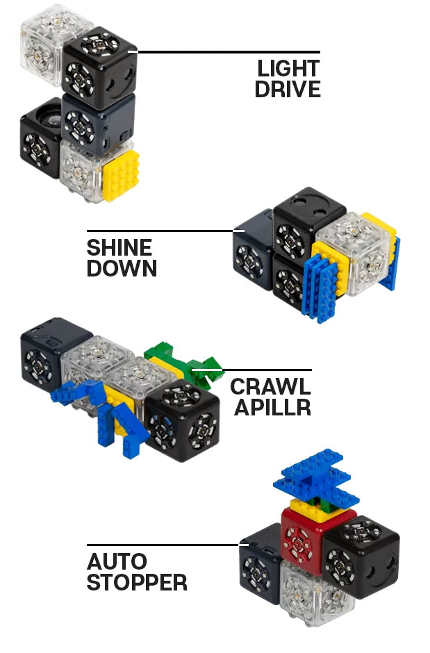Cubelets Motivated Makers Pack - STEM Educational Robotics Kit for Kids | Creative Building Blocks for Classroom & Home Learning | Perfect for STEM Projects, Coding Education & Interactive Play