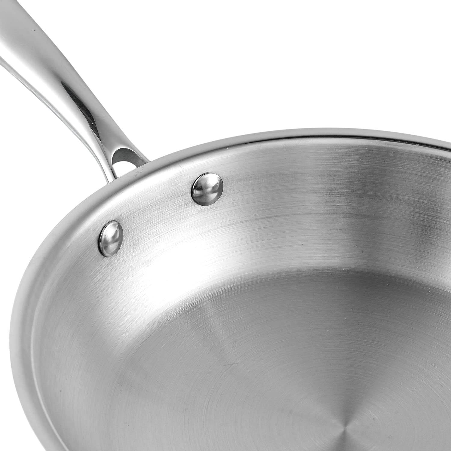 Vinod Platinum Triply Stainless Steel Cookware Set - 2 Piece Induction Base Combo (1.5L Deep Kadai with Lid & 20cm Fry Pan) | Durable 5-Year Warranty | Perfect for Indian Cooking, Stir Frying & Deep Frying | Ideal for Home Kitchens & Restaurants