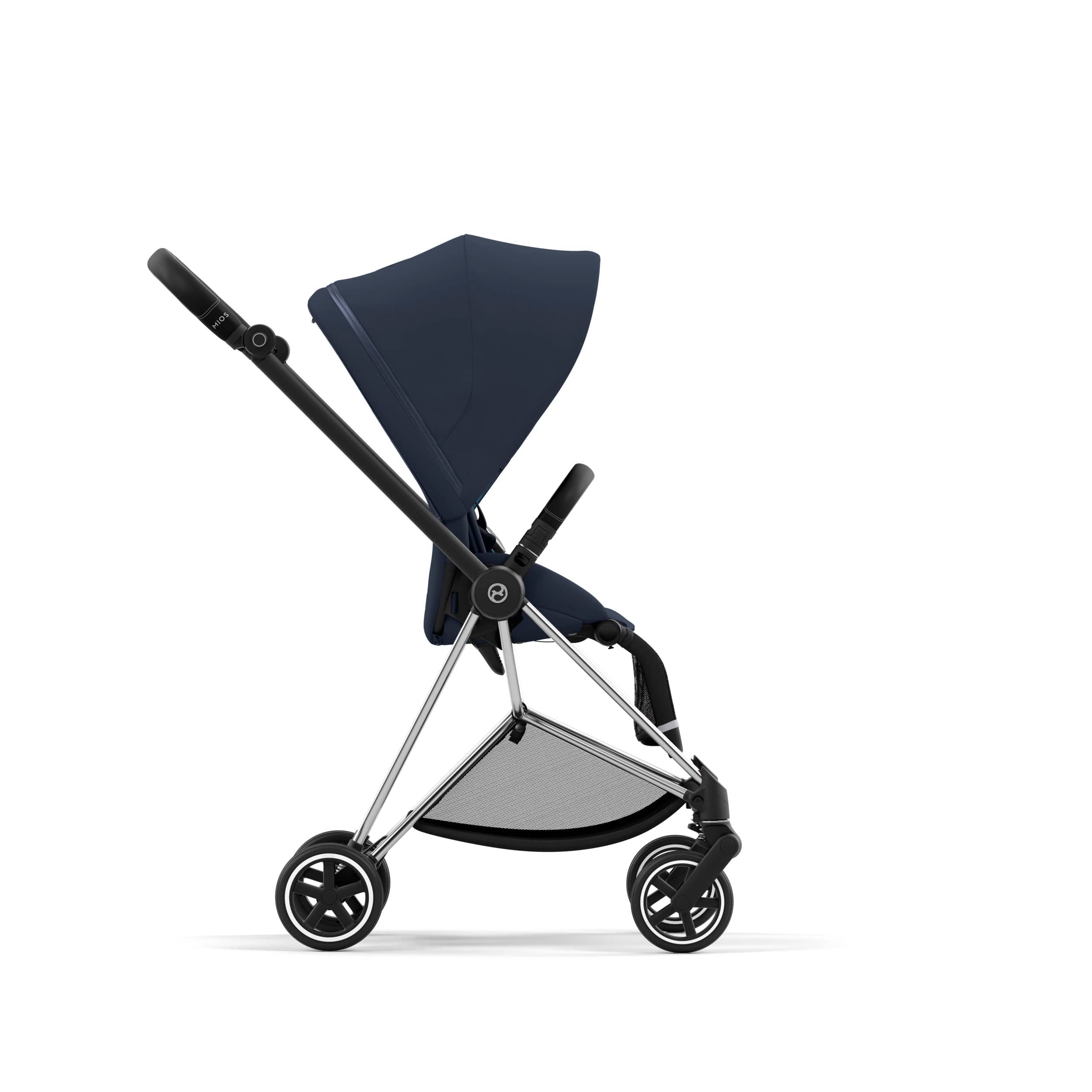 Cybex Mios 3 Complete Stroller in Chrome/Black - Lightweight Luxury Baby Stroller for Urban Travel & Everyday Use