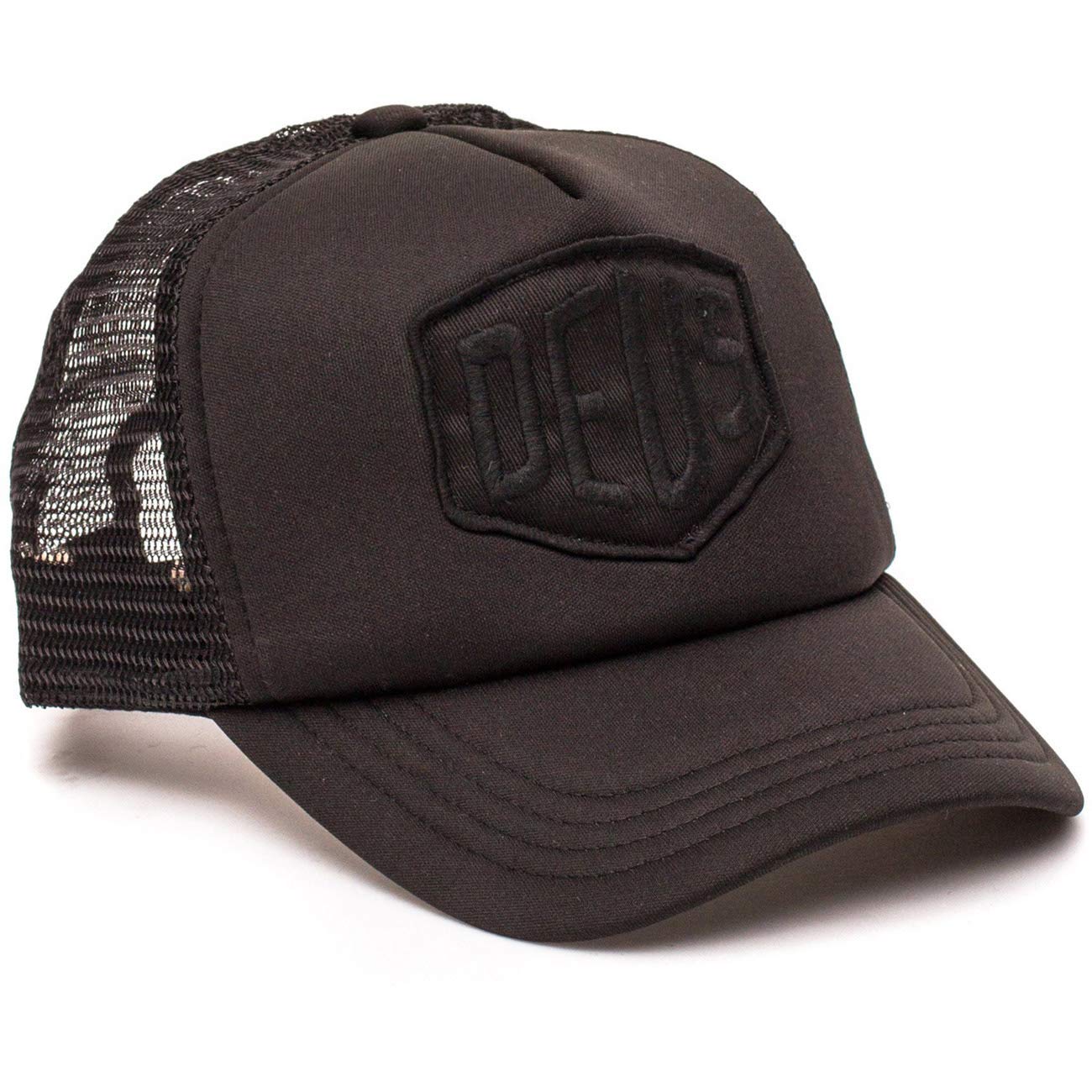 Deus Ex Machina Baylands Black Mesh Hat for Men & Women - Breathable Adjustable One Size Fits All - Perfect for Hiking, Running, and Outdoor Activities