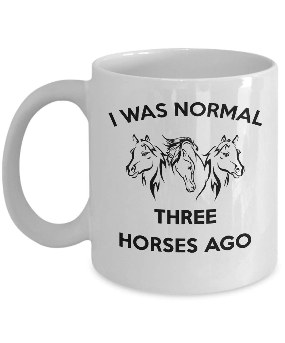 Three Horses Ago Horse Coffee Mug - Unique Horse Rider Gift for Women, Men, Teens & Horse Lovers - Perfect for Dad, Husband, Wife - Ideal for Home, Office & Equestrian Events