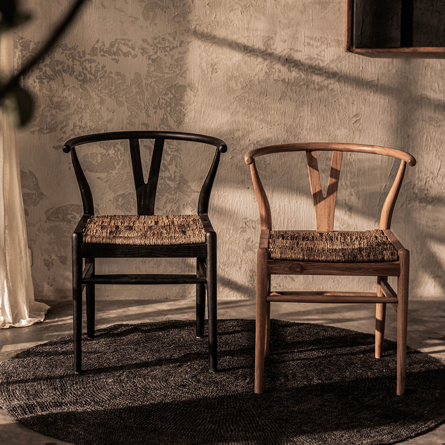 Natural Bayan Caterpillar Twin Chair - Cozy Seating for Living Room, Bedroom, or Nursery - Perfect for Relaxing & Lounging