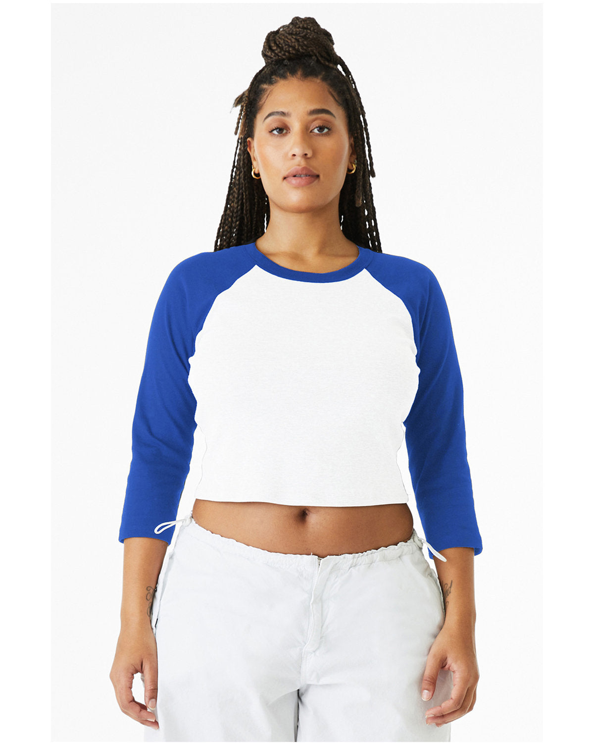 Bella + Canvas 1200 Women's Micro Ribbed 3/4 Sleeve Raglan Baby Tee - Soft & Comfortable Casual Shirt for Everyday Wear, Maternity, and Layering