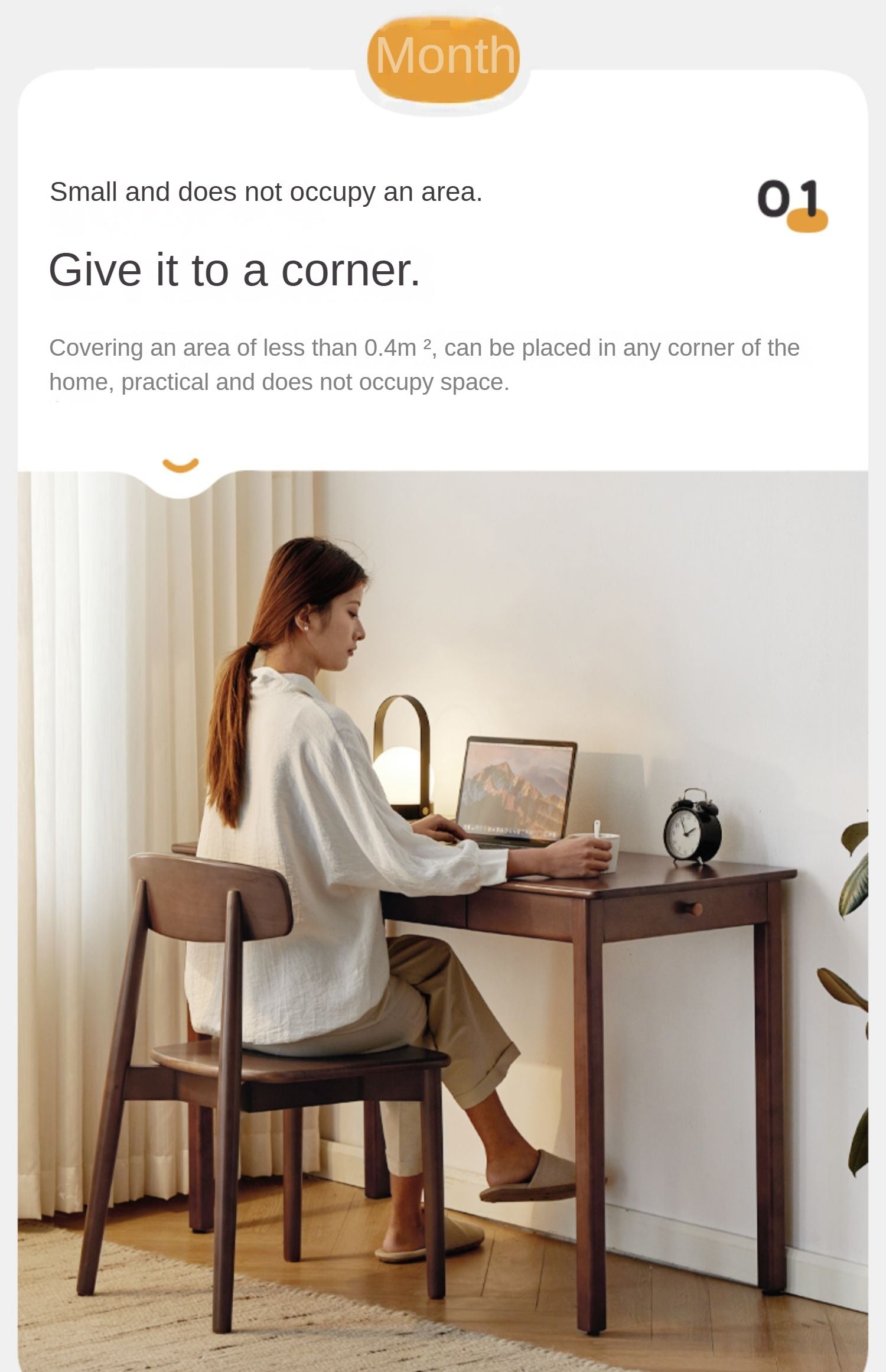 Premium Beech Solid Wood Study Desk - Durable & Stylish Home Office Furniture for Work & Study