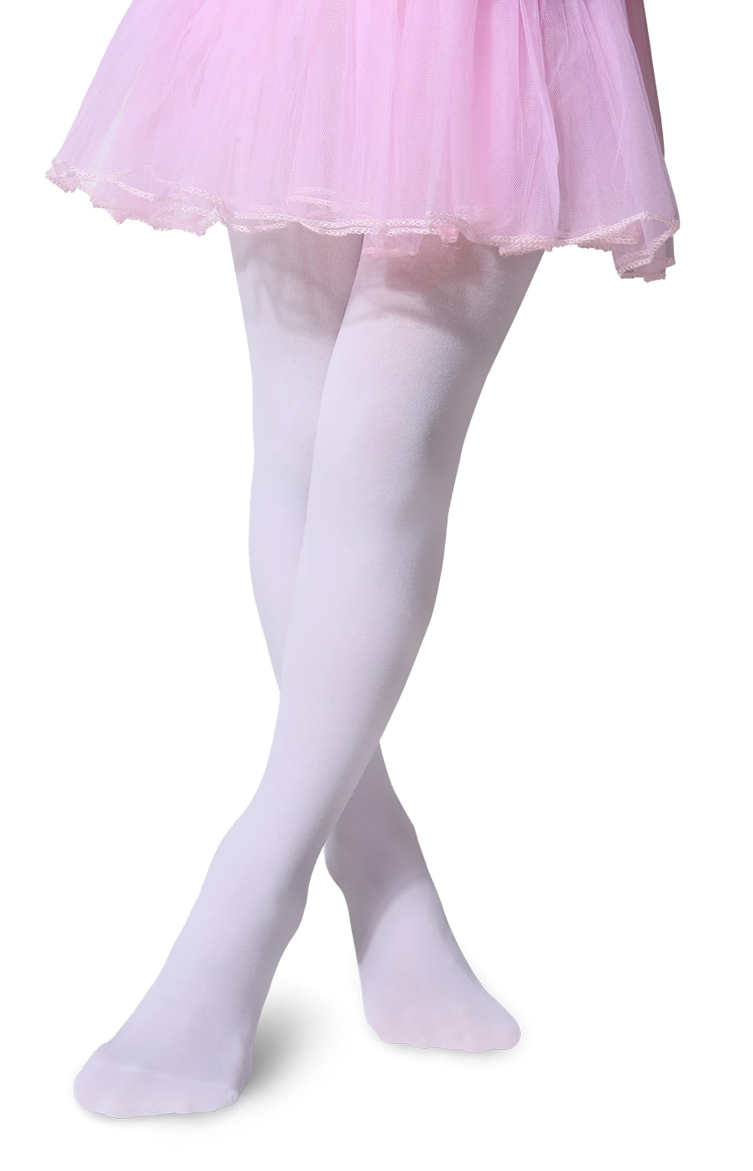 Henwarry 90D Ballet Dance Tights for Girls - Soft Microfiber School Uniform Leggings, Semi-Opaque Footed Stockings | Perfect for Ballet Class, Dance Practice & School Uniforms