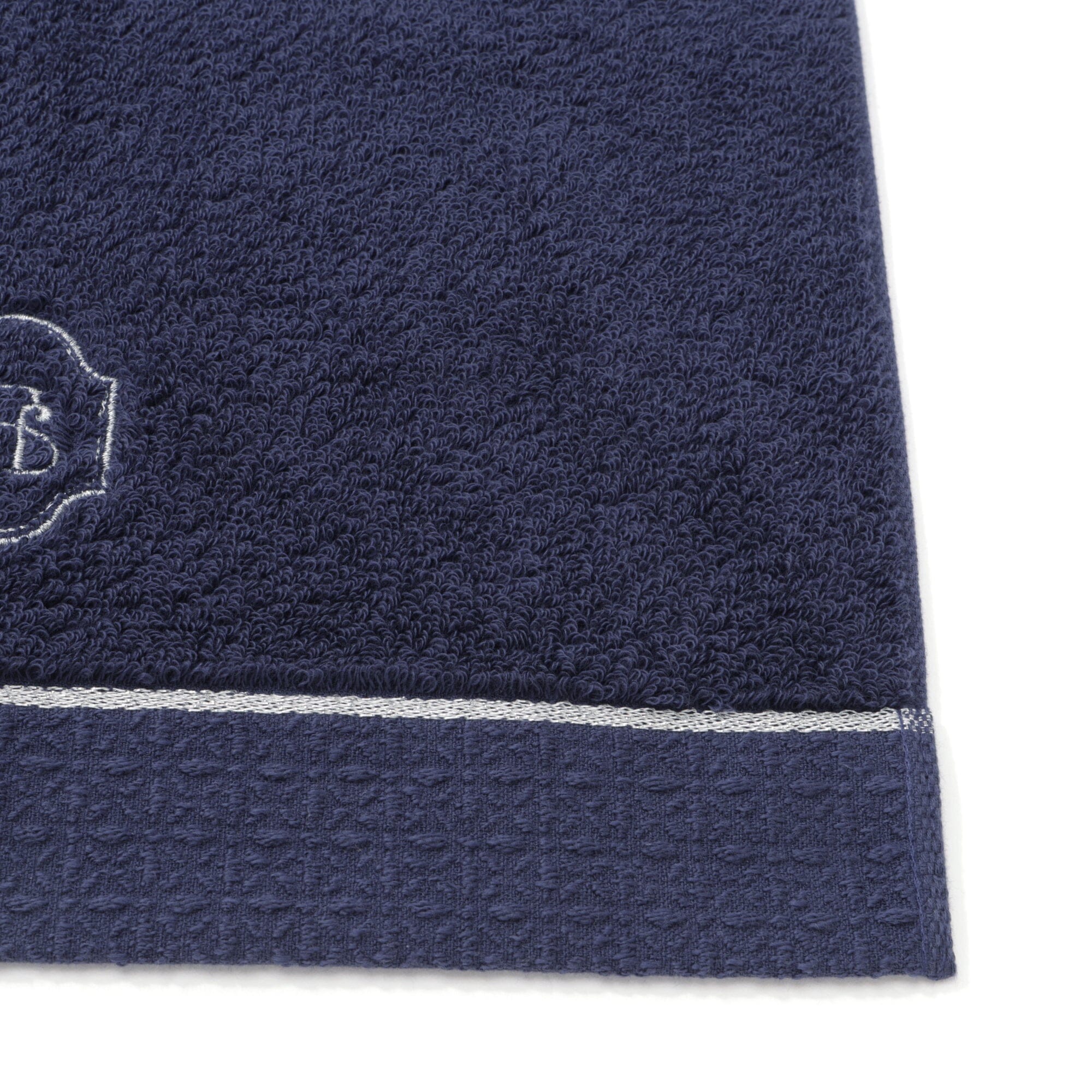 Premium Navy Blue Embroidery Face Towel - Soft & Absorbent for Skincare & Makeup Removal - Perfect for Daily Use, Travel & Spa