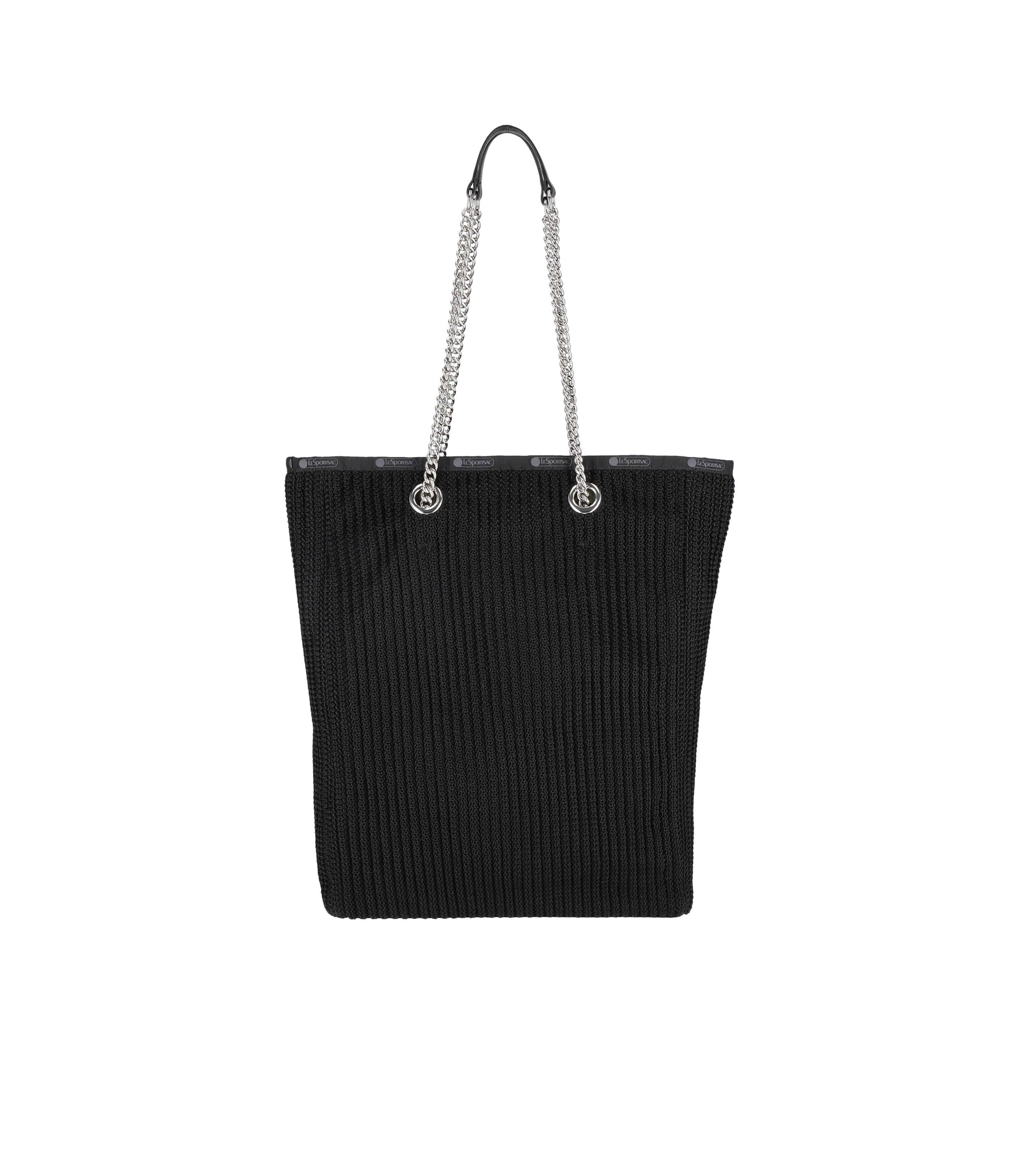 Crochet Chain Stitch North South Tote Bag - Stylish Handmade Beach Tote for Women, Perfect for Shopping, Travel & Summer Outings