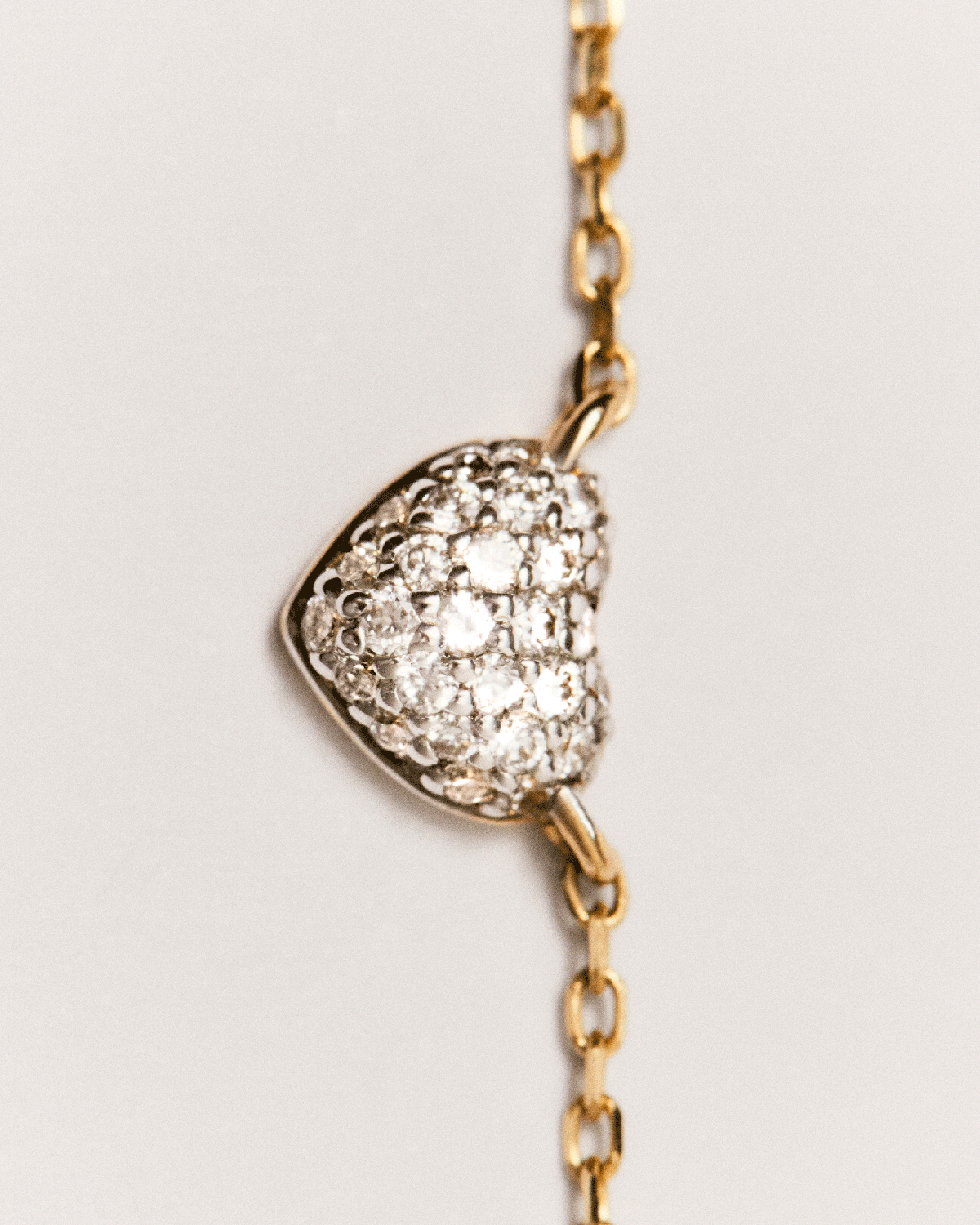 GRID 2 Diamond & Gold Heart Pendant Necklace for Women - Elegant Valentine's Gift & Everyday Jewelry