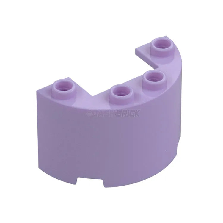 LEGO Lavender Cylinder Half 2x4x2 with 1x2 Cutout Building Brick [24593] - Perfect for LEGO Creations, DIY Projects & Model Building