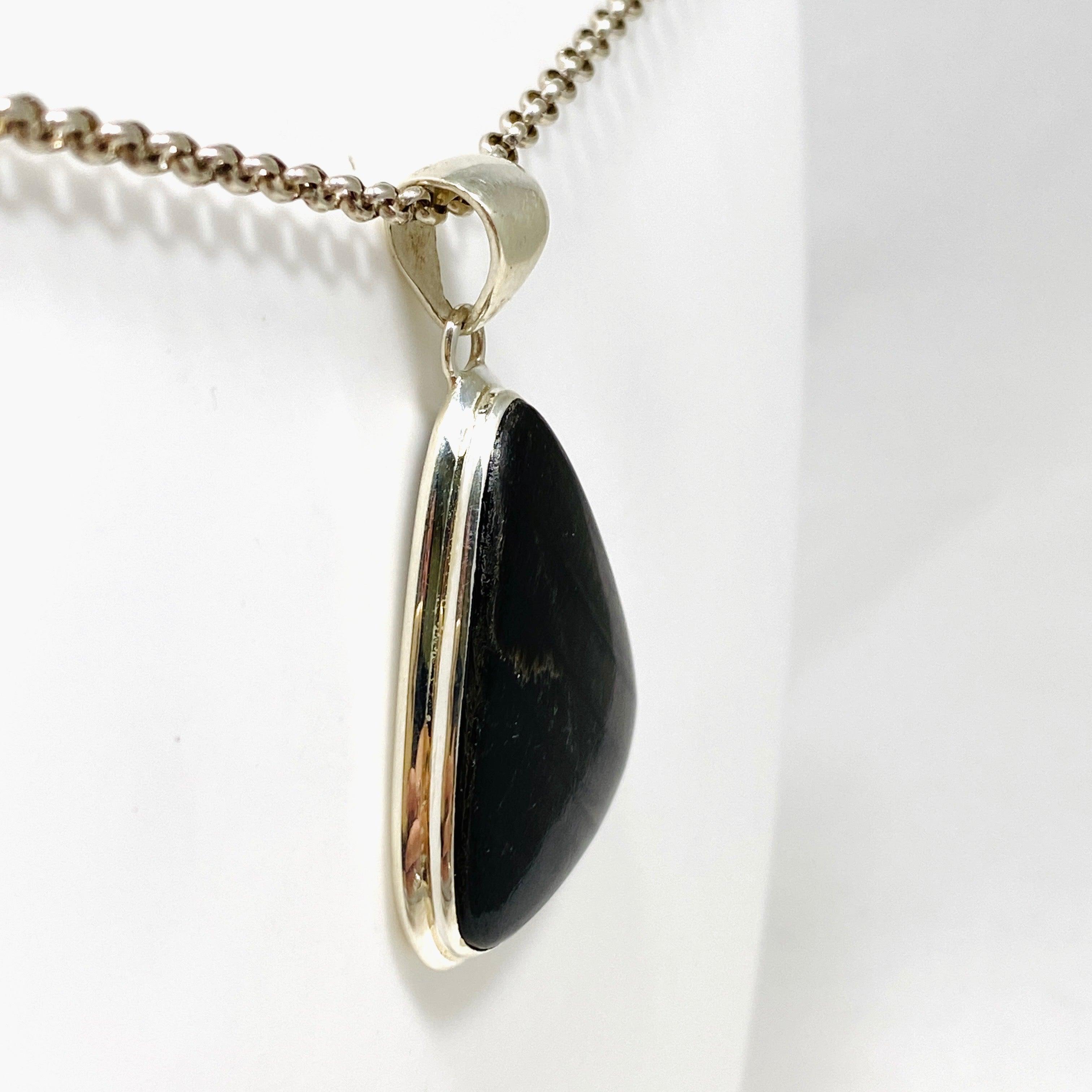 Natural Hypersthene Freeform Pendant Necklace - Unique Gemstone Jewelry for Women | Perfect for Spiritual Healing, Meditation & Everyday Wear