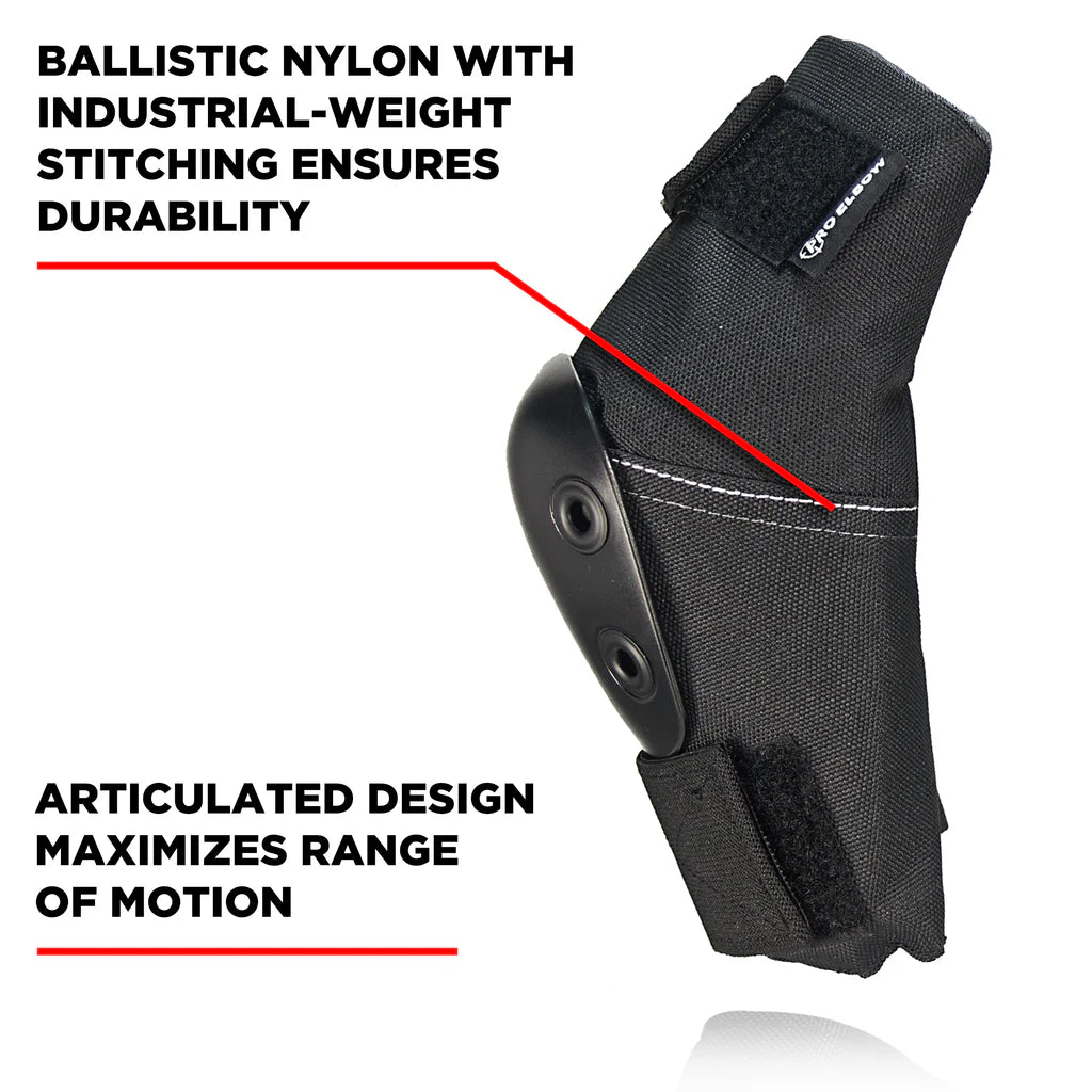 187 Killer Pads Pro Elbow Pads - Black | Protective Gear for Skateboarding, Rollerblading & BMX | Durable Impact Protection for Extreme Sports