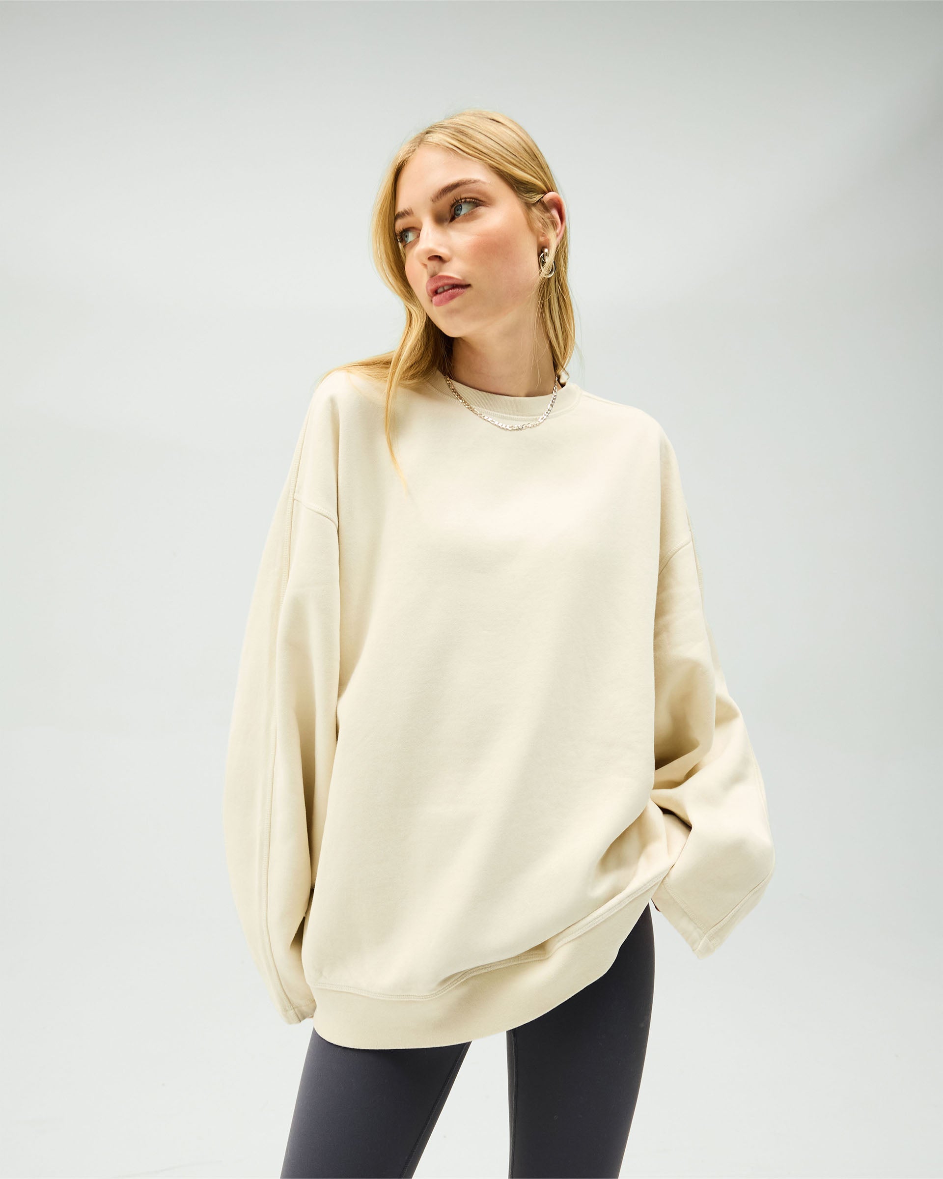 Owners Club Relaxed Sweater - Soft Oat Milk Color Cozy Pullover | Perfect for Casual Wear, Coffee Dates & Fall Layering