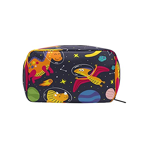 Senya Colorful Dinosaur Cosmetic Bag with Zipper - Cute Makeup Pouch & Travel Toiletry Organizer for Women | Perfect for Travel, Gym, and Daily Essentials Storage