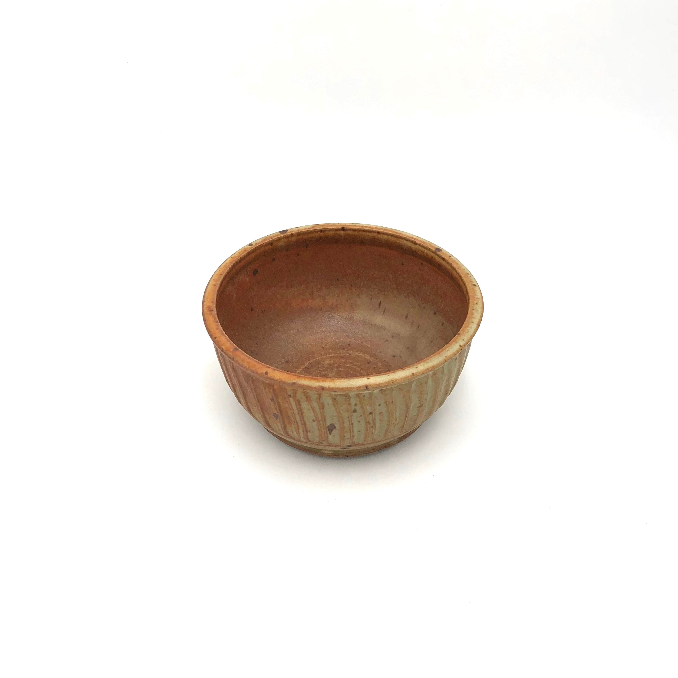 Coburn Fluted Tan Cereal Bowl - Durable Stoneware Breakfast & Snack Bowl for Home, Office, or Restaurant Use