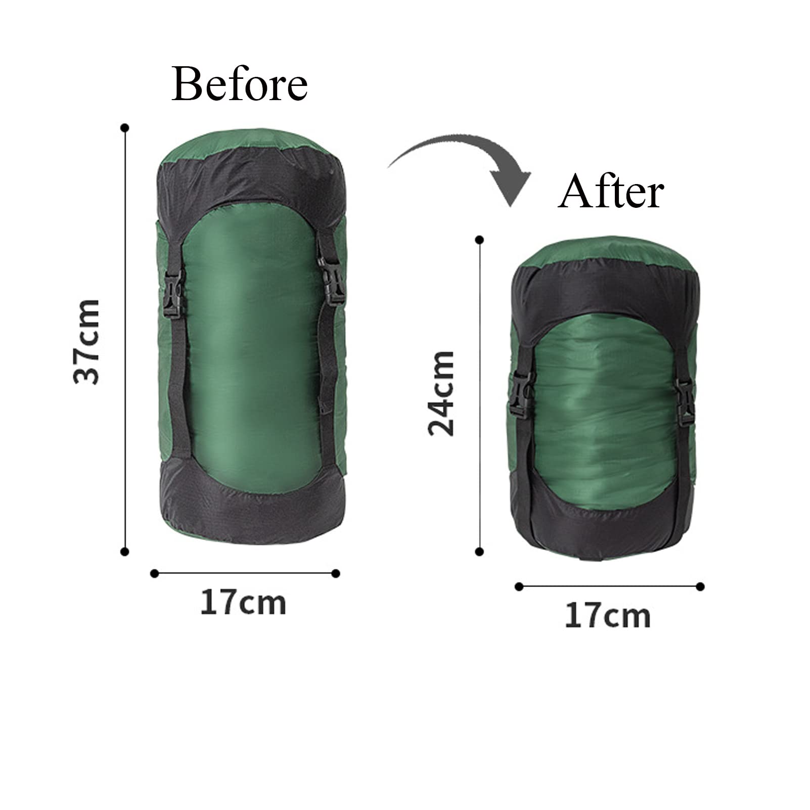 Lightweight Nylon Compression Sack for Sleeping Bag - Waterproof Stuff Bag Organizer for Camping, Backpacking & Hiking Gear | Perfect for Outdoor Adventures & Travel Storage