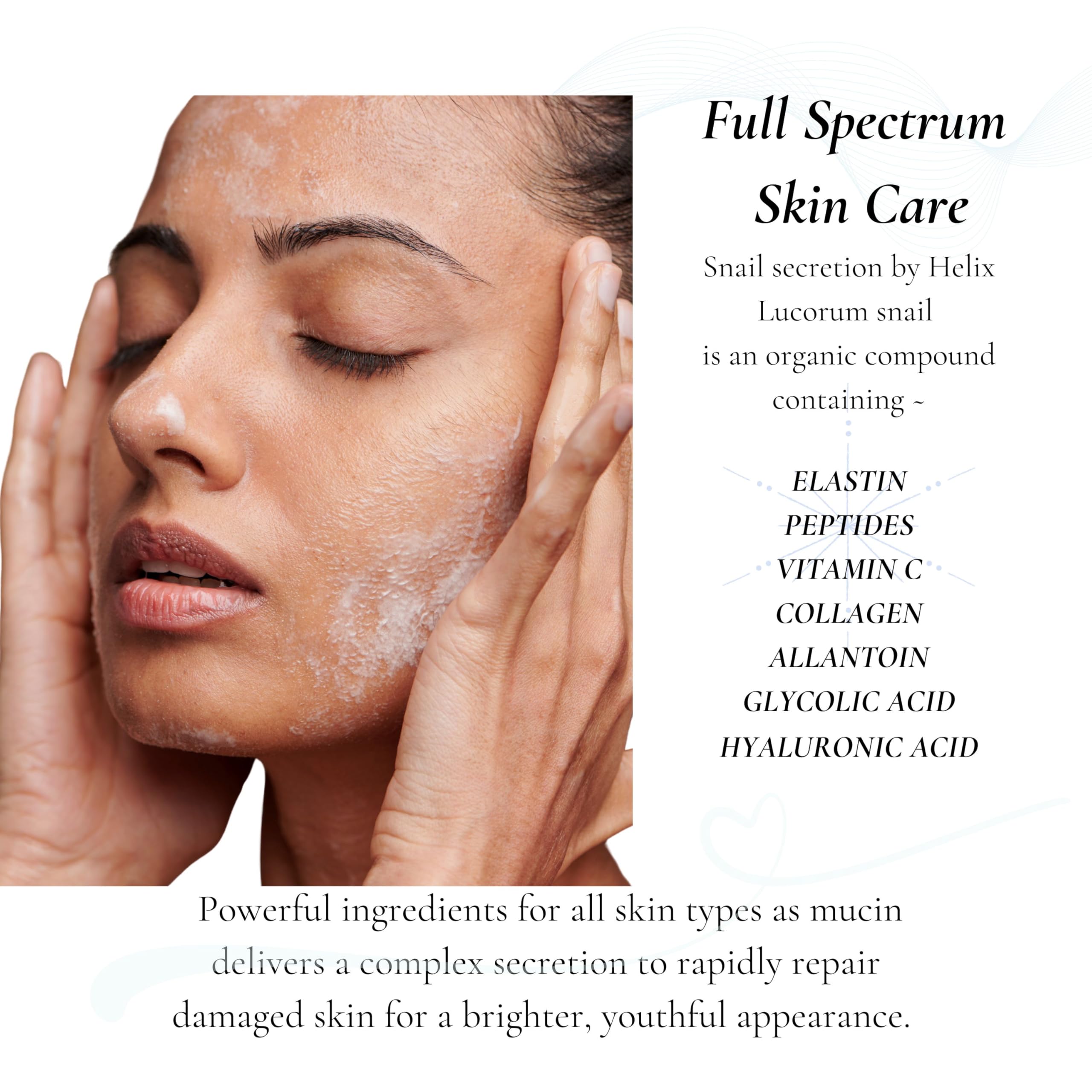 **Snail Mucin Eye Cream - Korean Skincare with Hyaluronic Acid & Vitamin C - Anti-Aging Collagen Repair Lotion for Dark Circles & Wrinkles - Perfect for Night Routine & Daily Moisturizing**