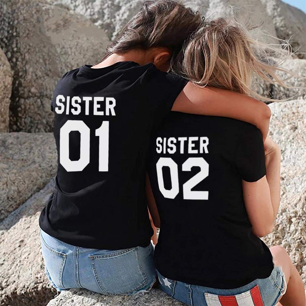 Soul Couple Best Friend Matching BFF Shirts for Women - Sister T-Shirts in 8 Colors - Perfect for Birthdays, Anniversaries, and Girls' Night Out