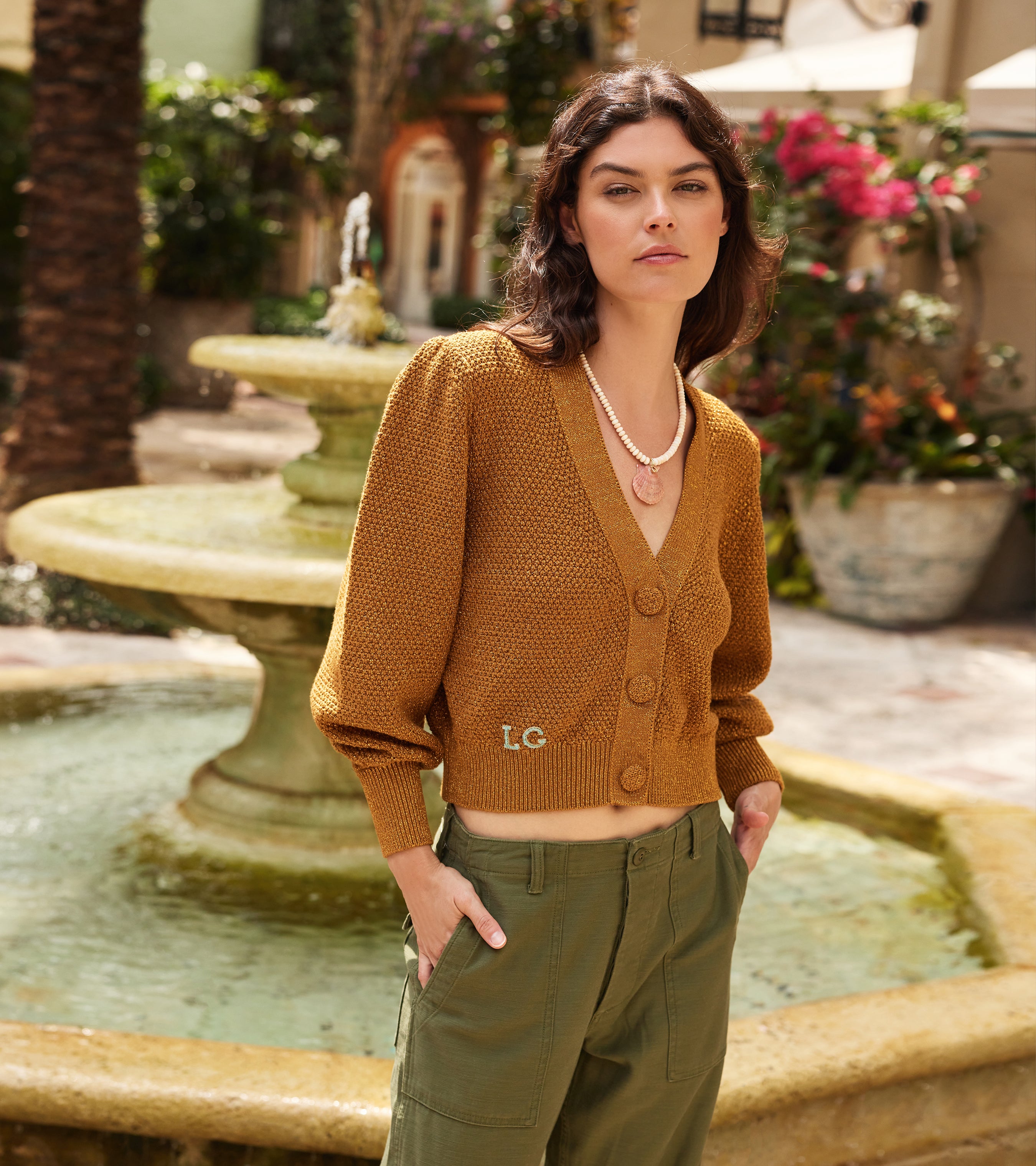 Stylish Cropped Cotton Molly V-Neck Cardigan for Women - Perfect for Layering in Spring & Fall
