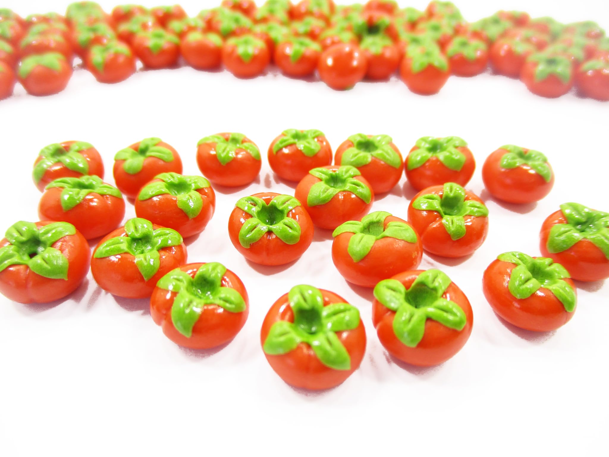 10 Pcs Miniature Persimmon Fruit Dollhouse Food - Realistic Mini Fake Fruit for Dollhouse, DIY Crafts, and Model Scenes - Perfect for Miniature Displays, Fairy Gardens, and Kids' Playtime
