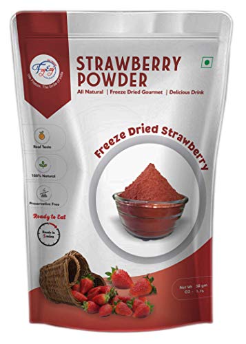 Freeze Dried Strawberry Powder 50g - Healthy Vegan Snack for Kids & Adults | Camping, Baking, Smoothie Booster | Organic Fruit Powder for Survival Food & Desserts