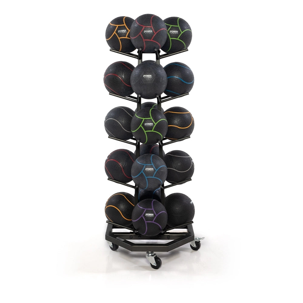 Premium Medicine Ball Tree for Home Gym & CrossFit Training - Heavy Duty Black Exercise Equipment for Strength & Conditioning Workouts