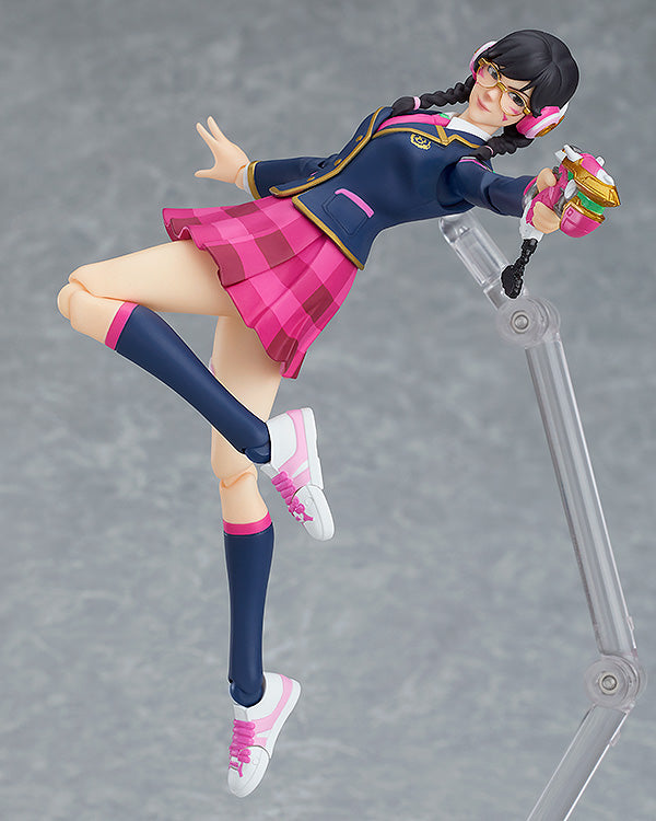 Figma #492 D.Va (Academy Skin Edition) Overwatch Action Figure - Collectible Anime PVC Model for Gamers & Fans | Perfect for Display, Cosplay & Gaming Room Decor