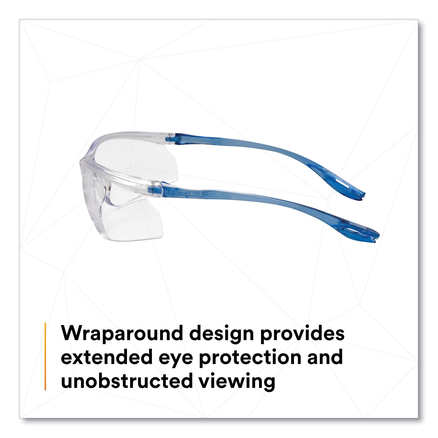 3M™ Virtua Sport CCS Protective Eyewear - Blue Plastic Frame with Clear Polycarbonate Lens for Sports, Work & Outdoor Safety