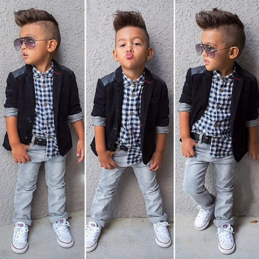 3-Piece Baby Boy Outfit - Blazer, Shirt & Jeans for Toddlers