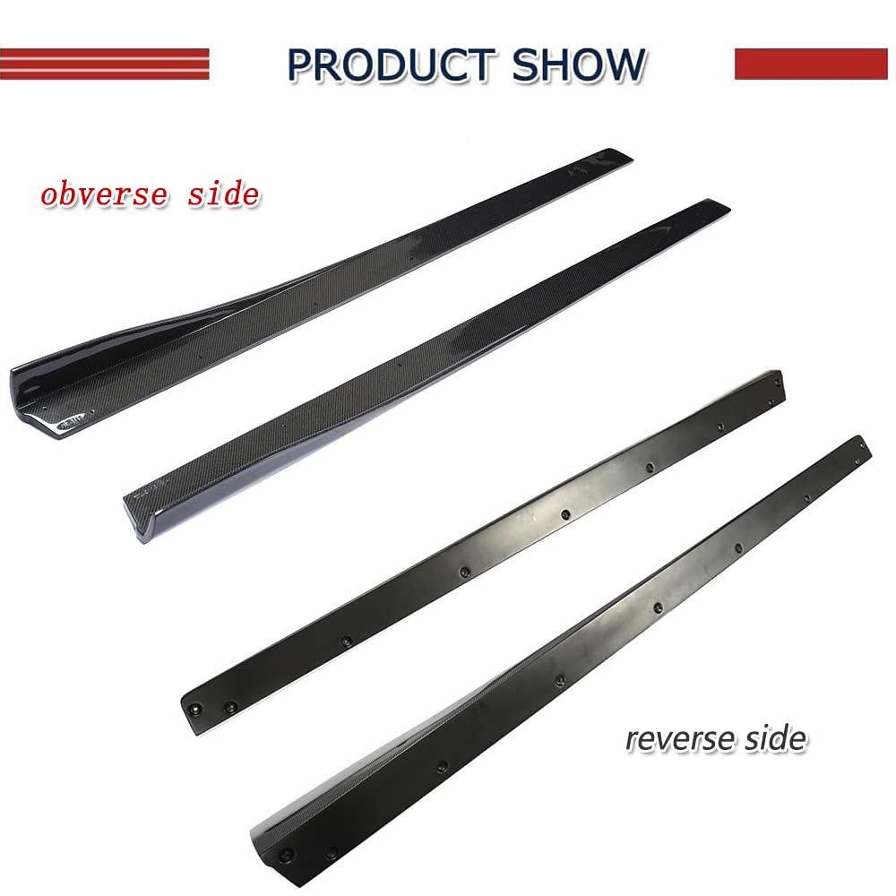 Carbon Fiber Side Skirts for BMW 4 Series F82 M4 Coupe 2014-2019 | Rocker Panel Extensions & Side Trim Spoiler | OEM Style Upgrade for Enhanced Aerodynamics & Sporty Look | Perfect for Car Shows & Performance Tuning