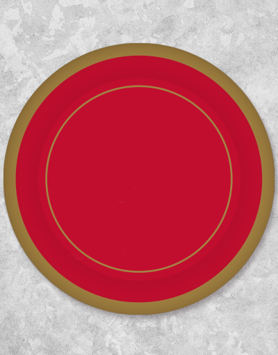 Elegant Red Dinner Plates Set of 36 - Premium Porcelain Plates for Formal Dining, Holiday Parties & Restaurant Use