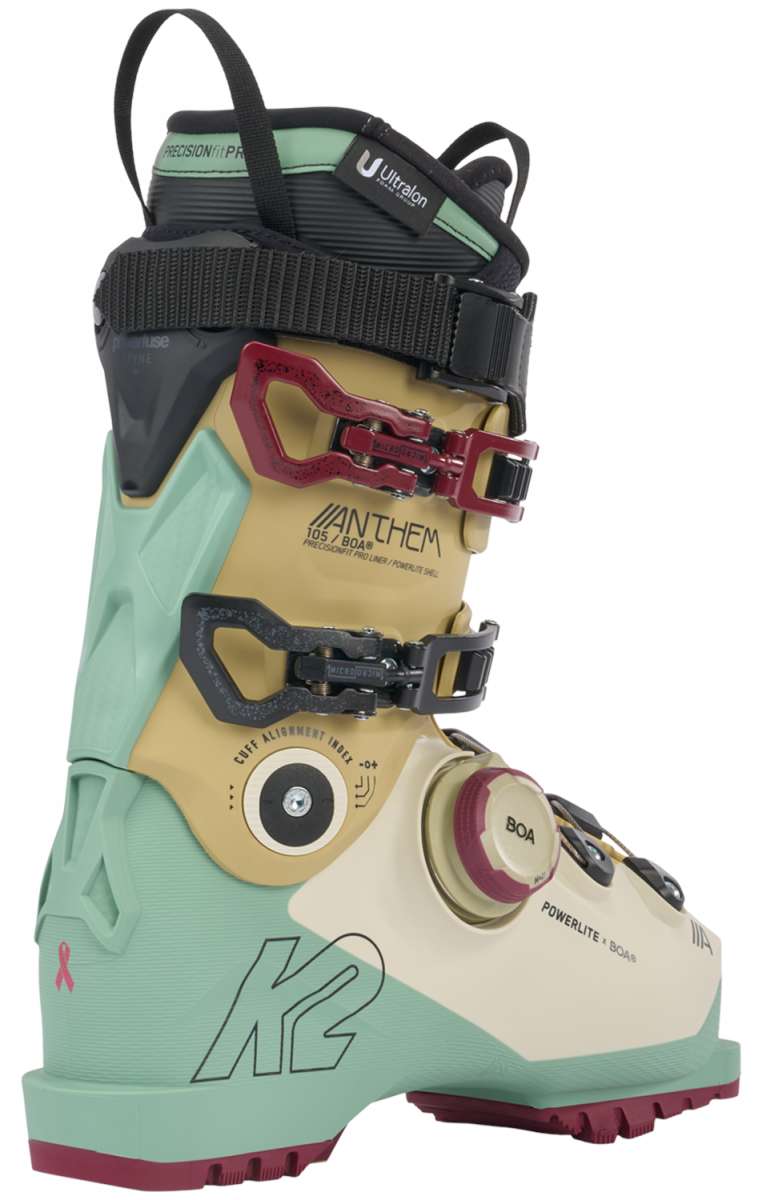 K2 Women's Anthem 105 BOA Ski Boots 2024 - Lightweight Comfortable Ski Boots for Women with BOA Closure System | Perfect for All-Mountain Skiing & Winter Sports