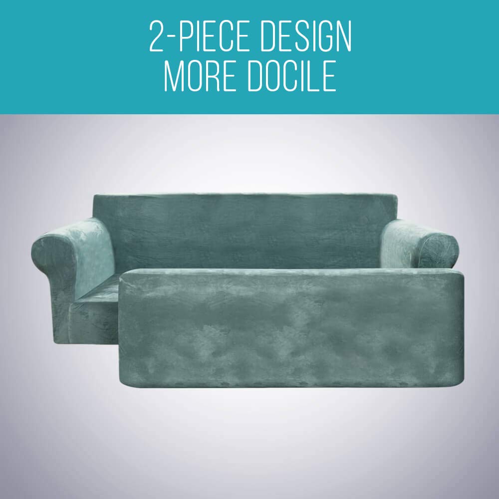 2-Piece Stretch Velvet XL Sofa Slipcover - Super Stretch 3-Cushion Couch Cover for Living Room, Pet-Friendly Furniture Protector (Sage Green) | Perfect for Home Decor & Pet Owners