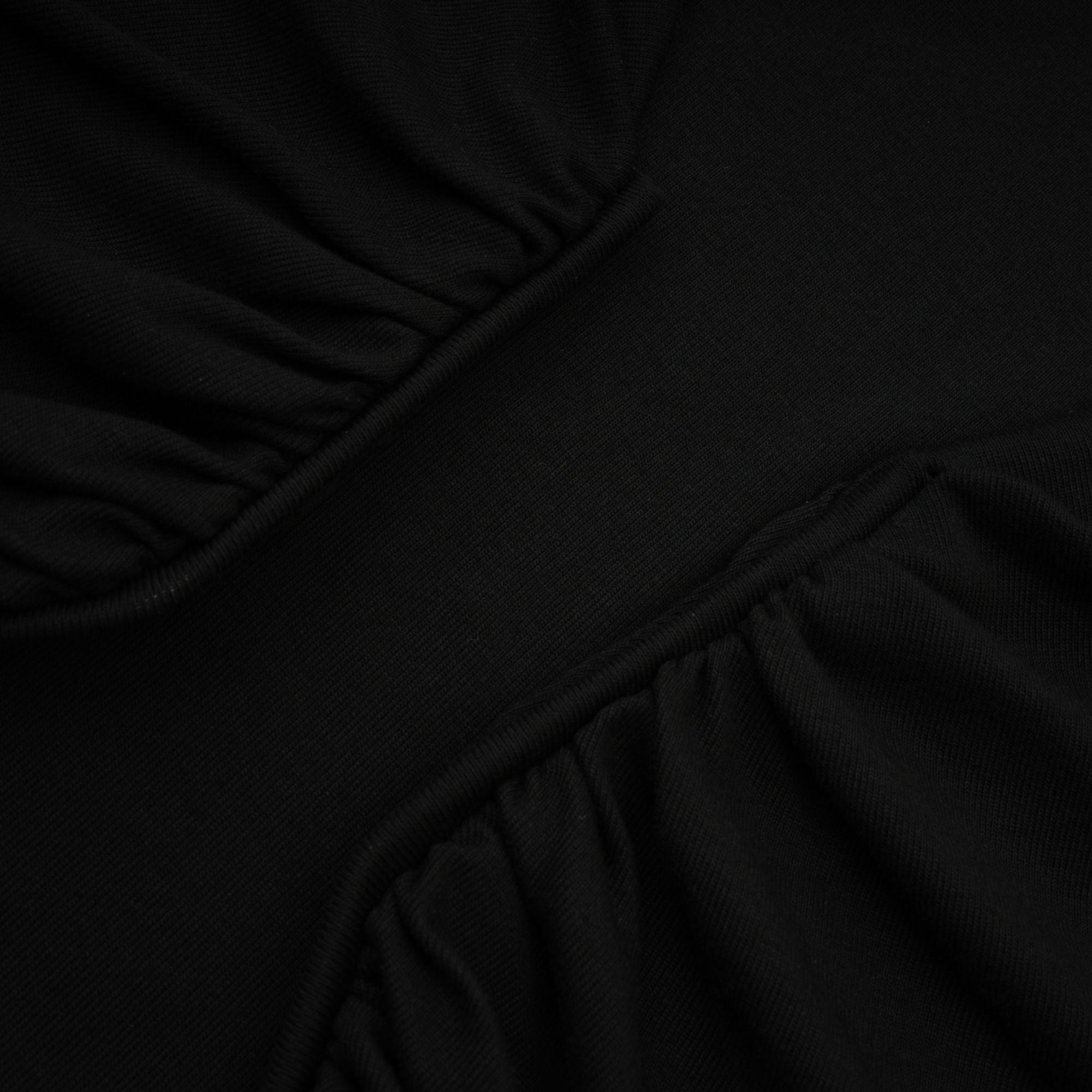 Anais Black Open Front Gathered Top - Stylish & Comfortable Women's Blouse for Casual Wear, Office & Date Night