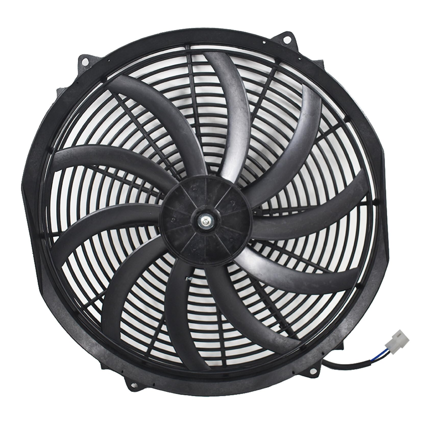 16 Inch 3000 CFM Electric Radiator Cooling Fan Kit - 12V Slim Push Pull Fan with 10 S Blades (Black) - Perfect for Car Engine Cooling & Performance Upgrades