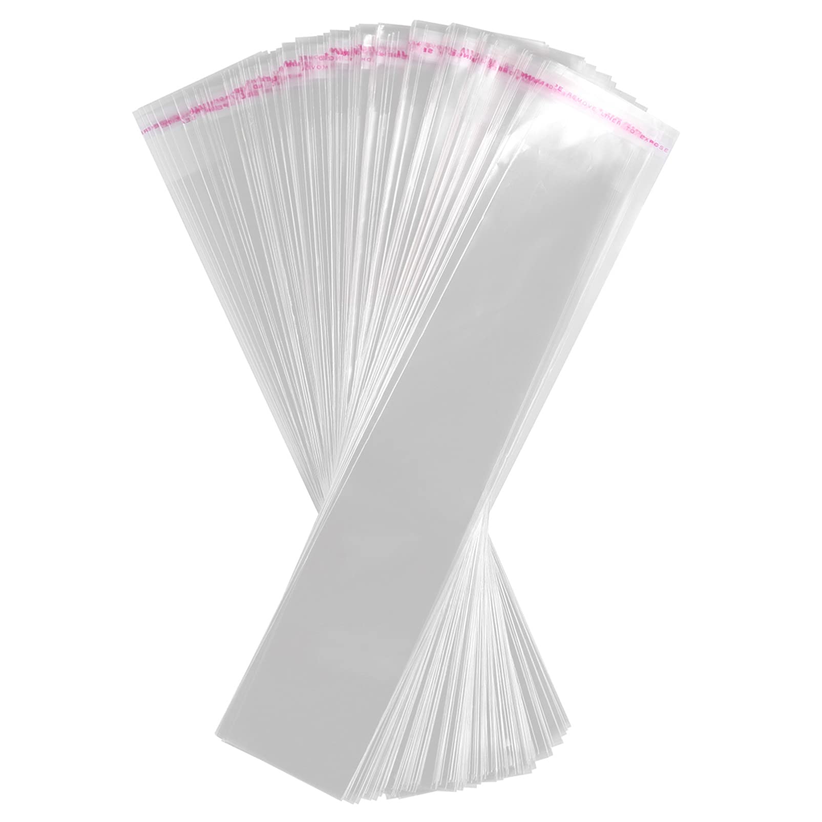 Sewroro 200pcs Clear Resealable Cellophane Bags - Self Adhesive, Slim Design for Bakery, Candy, Cookies - Perfect for Christmas, Halloween Party Favors, Gift Wrapping & Food Storage