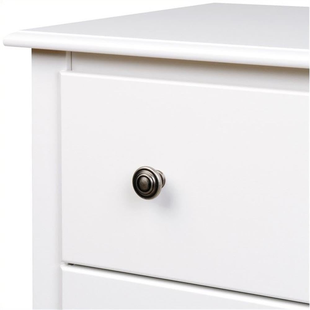 Home Square 2-Piece White Nightstand Set with 2 Drawers - Perfect for Bedroom Furniture, Guest Room, or Small Space Storage